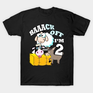 Birthday for Two Year Old, Farm Birthday Party Theme, 2 Baaack Off I’m 2 Farm Themed Birthday Gift T-Shirt